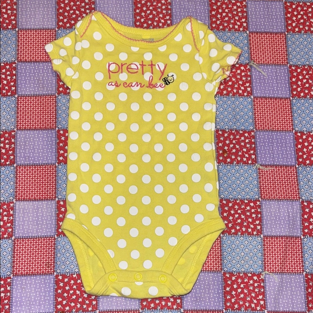 Yellow Polka Dot Kids One Piece